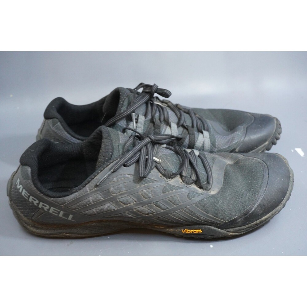 Merrell Trail Glove 4 Mens Black Barefoot Trail Running Shoes J09673 Size 12